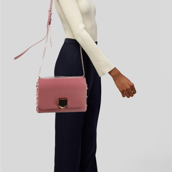 Elegant Pink Leather Shoulder Bag - Picture 5 of 5